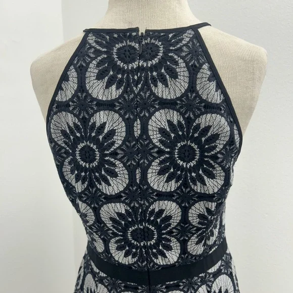 Banana Republic Black and White Floral Midi Dress - Picture 6 of 12